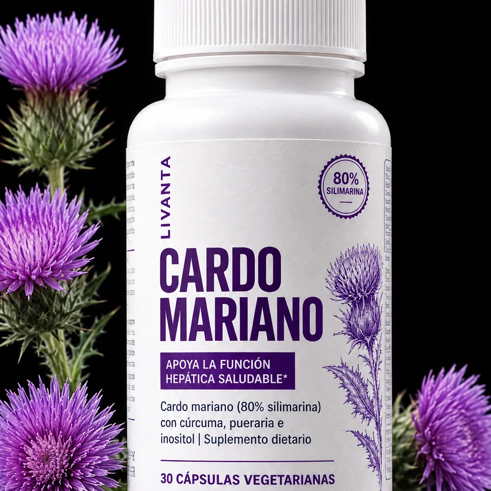 Livanta y flores de cardo mariano